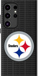 Funda con fondo de texto del equipo de la NFL con imán para el Galaxy S24 Ultra - Pittsburgh Steelers​​ 
