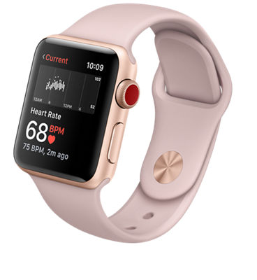 rose gold iwatch series 3